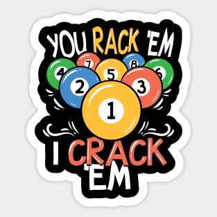 BILLIARDS You Rack Em Sticker